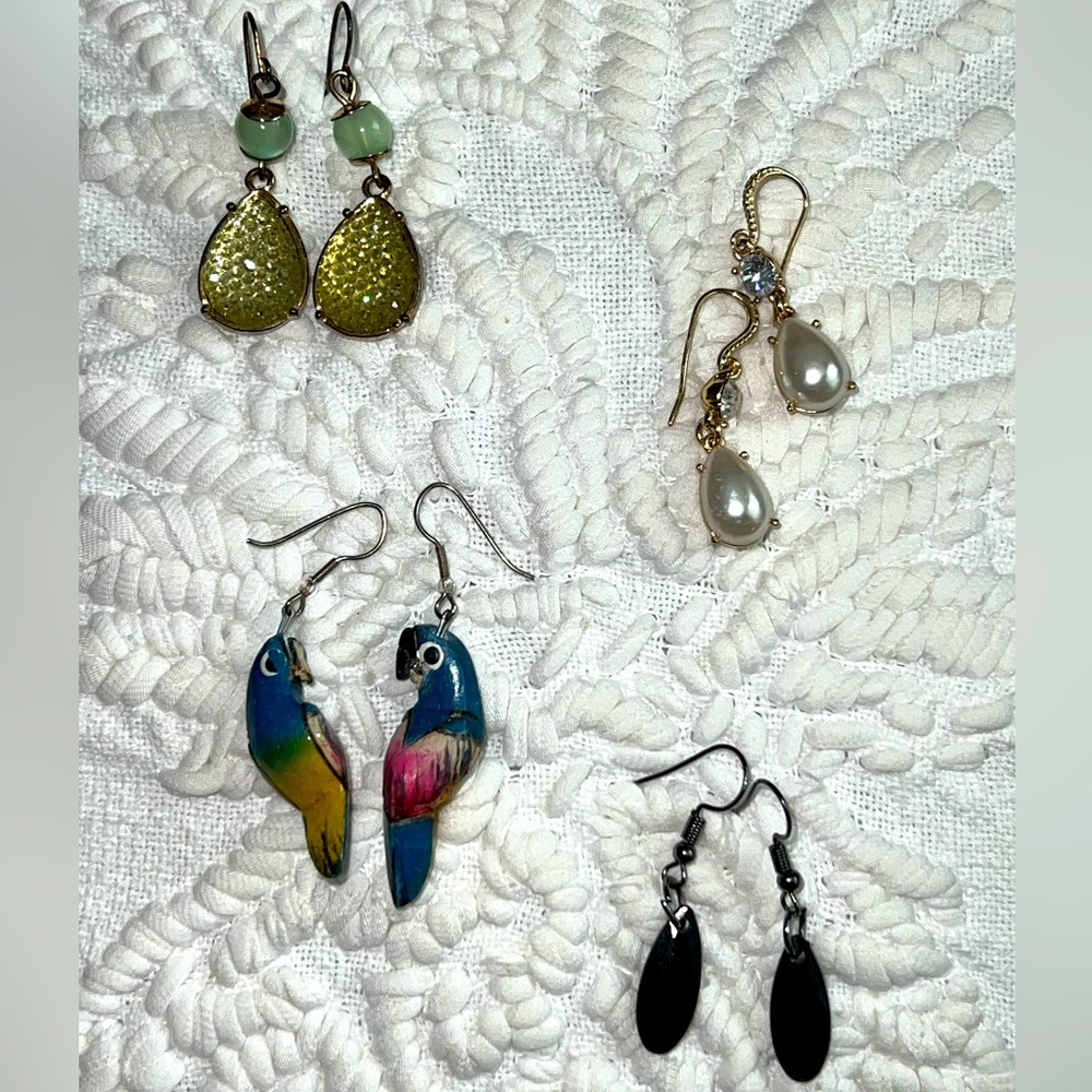 4 Pair of French Wire Earrings